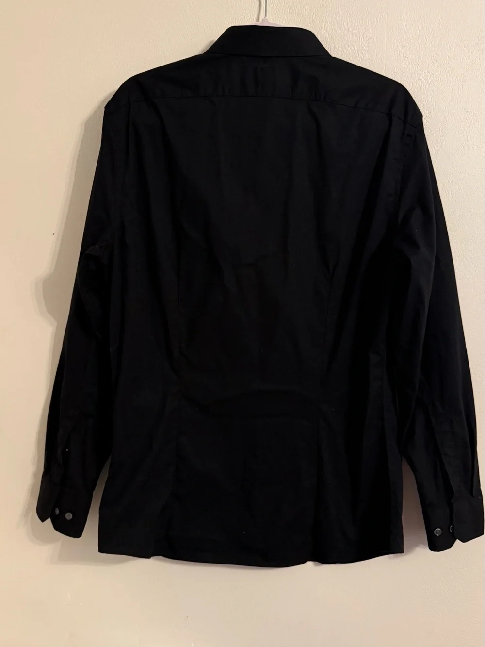 Banana Republic Athletic Fit Wrinkle Resistant Black  Shirt Men’s  Button Down